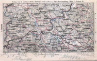 Krosno na mapie z przeomu XIX i XXw