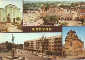 KROSNO - Pomnik ukasiewicza, Rynek, Pomnik Tysiclecia, Koci Kapucynw; FOT: P. Krassowski, J. Siudecki; WYD: KAW 1979